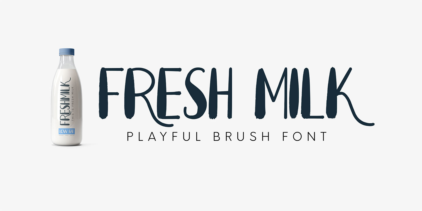 Пример шрифта Fresh Milk Regular